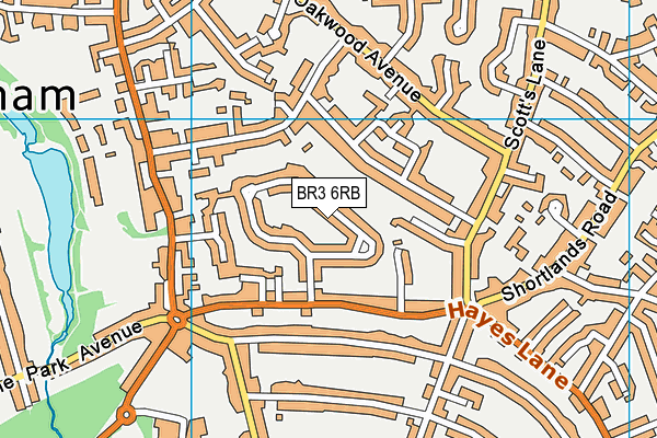 BR3 6RB map - OS VectorMap District (Ordnance Survey)