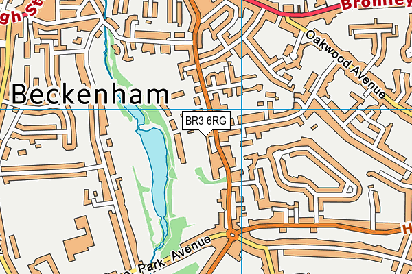 BR3 6RG map - OS VectorMap District (Ordnance Survey)