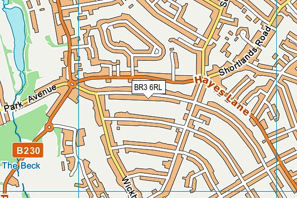 BR3 6RL map - OS VectorMap District (Ordnance Survey)