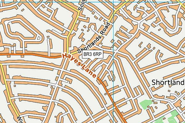 BR3 6RP map - OS VectorMap District (Ordnance Survey)