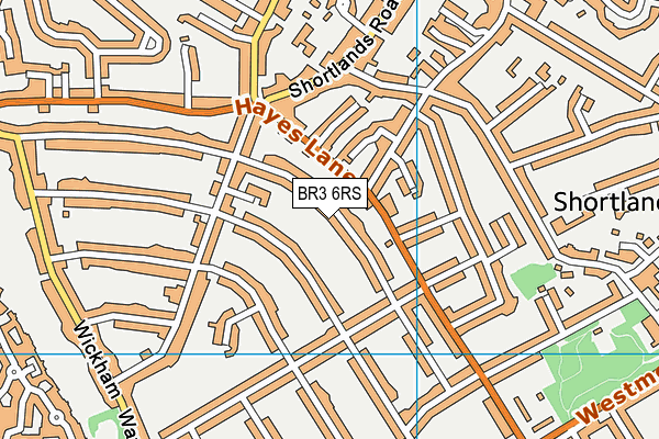 BR3 6RS map - OS VectorMap District (Ordnance Survey)