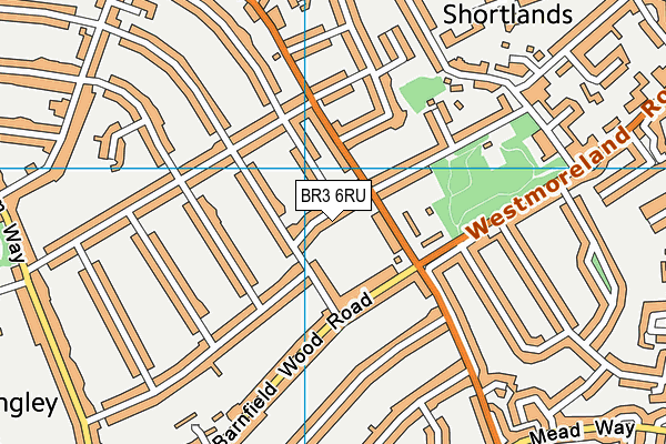 BR3 6RU map - OS VectorMap District (Ordnance Survey)