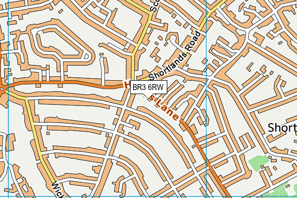 BR3 6RW map - OS VectorMap District (Ordnance Survey)