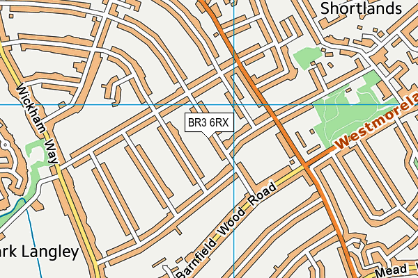 BR3 6RX map - OS VectorMap District (Ordnance Survey)