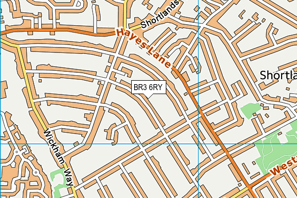 BR3 6RY map - OS VectorMap District (Ordnance Survey)