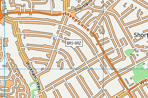 BR3 6RZ map - OS VectorMap District (Ordnance Survey)
