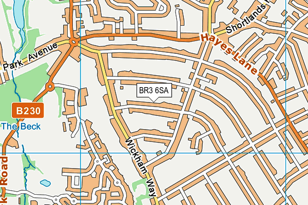 BR3 6SA map - OS VectorMap District (Ordnance Survey)
