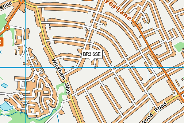BR3 6SE map - OS VectorMap District (Ordnance Survey)