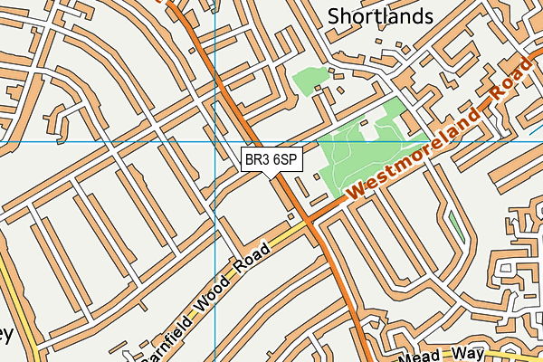BR3 6SP map - OS VectorMap District (Ordnance Survey)