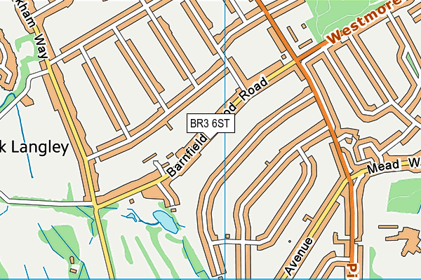 BR3 6ST map - OS VectorMap District (Ordnance Survey)