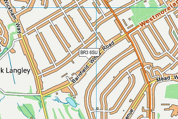 BR3 6SU map - OS VectorMap District (Ordnance Survey)