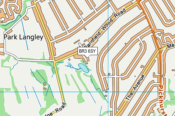 BR3 6SY map - OS VectorMap District (Ordnance Survey)