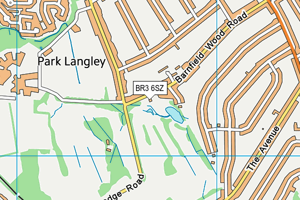 Langley Park Golf Club map (BR3 6SZ) - OS VectorMap District (Ordnance Survey)