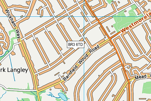 BR3 6TD map - OS VectorMap District (Ordnance Survey)