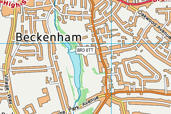 BR3 6TT map - OS VectorMap District (Ordnance Survey)