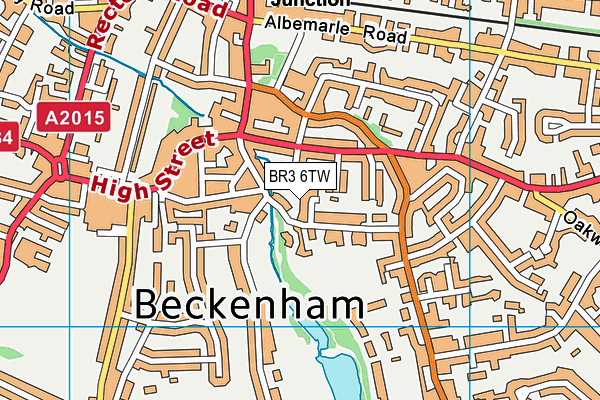 BR3 6TW map - OS VectorMap District (Ordnance Survey)
