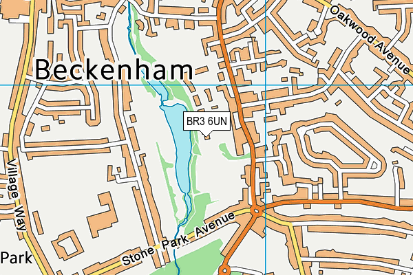 BR3 6UN map - OS VectorMap District (Ordnance Survey)
