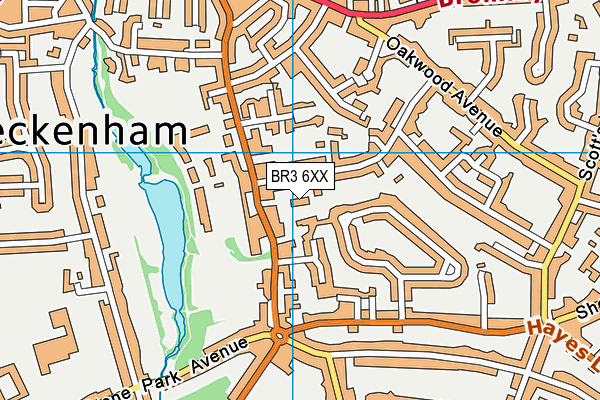 BR3 6XX map - OS VectorMap District (Ordnance Survey)