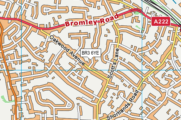 BR3 6YE map - OS VectorMap District (Ordnance Survey)