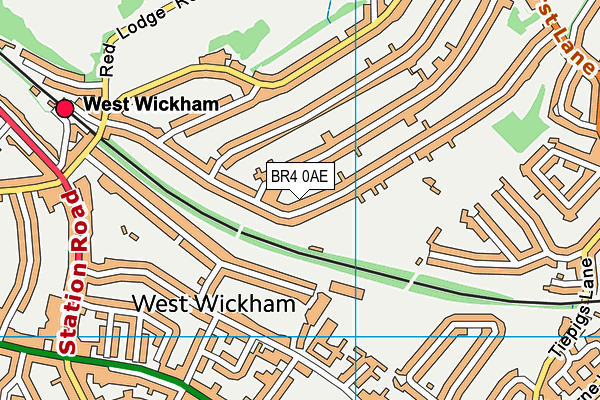 BR4 0AE map - OS VectorMap District (Ordnance Survey)