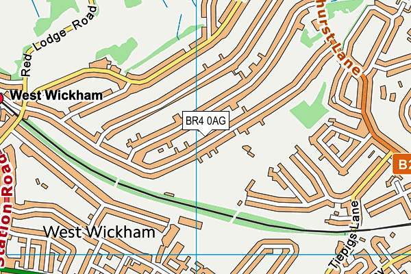 BR4 0AG map - OS VectorMap District (Ordnance Survey)
