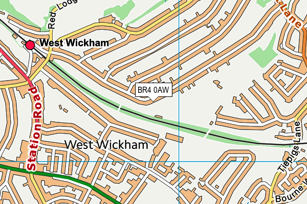 BR4 0AW map - OS VectorMap District (Ordnance Survey)