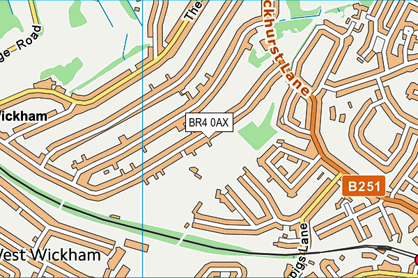 BR4 0AX map - OS VectorMap District (Ordnance Survey)