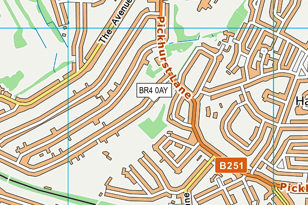 BR4 0AY map - OS VectorMap District (Ordnance Survey)