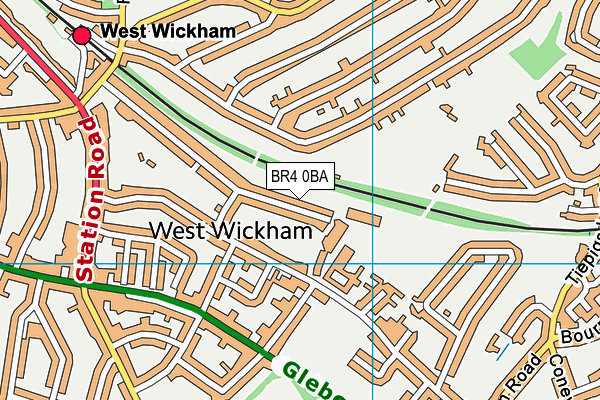 Hawes Down Primary School map (BR4 0BA) - OS VectorMap District (Ordnance Survey)