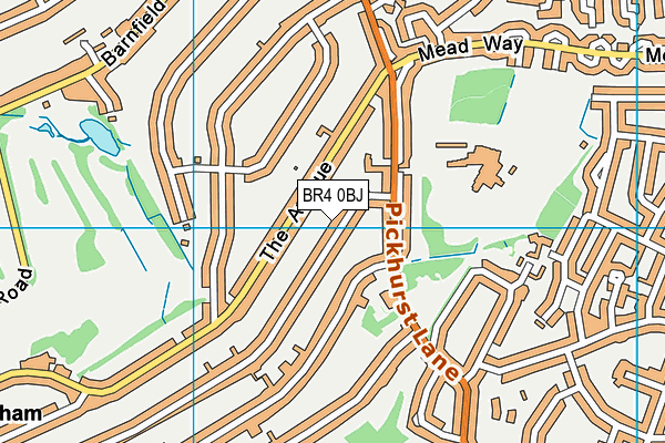 BR4 0BJ map - OS VectorMap District (Ordnance Survey)