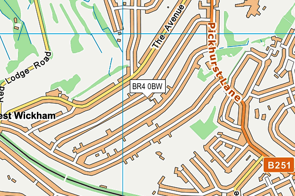 BR4 0BW map - OS VectorMap District (Ordnance Survey)