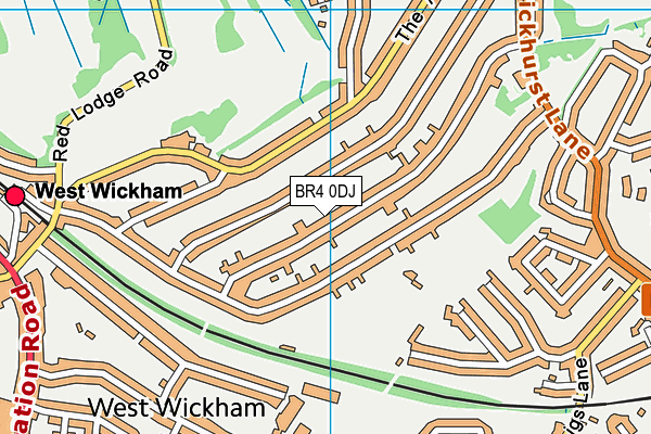 BR4 0DJ map - OS VectorMap District (Ordnance Survey)