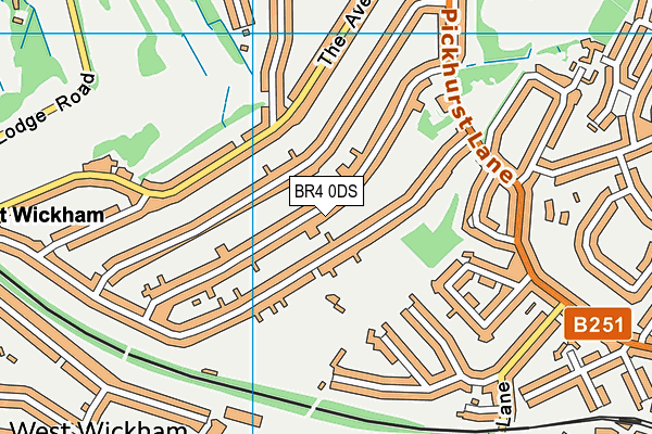 BR4 0DS map - OS VectorMap District (Ordnance Survey)