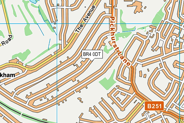 BR4 0DT map - OS VectorMap District (Ordnance Survey)
