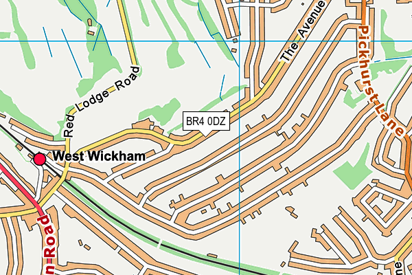 BR4 0DZ map - OS VectorMap District (Ordnance Survey)