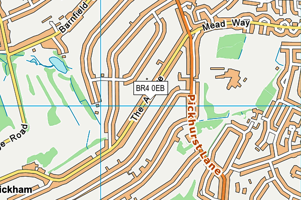 BR4 0EB map - OS VectorMap District (Ordnance Survey)