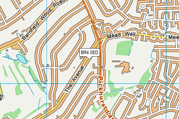 BR4 0ED map - OS VectorMap District (Ordnance Survey)