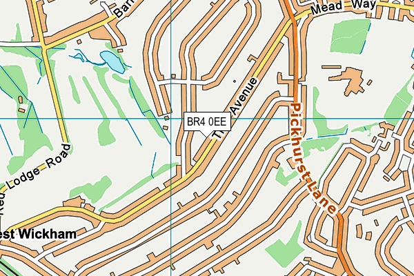 BR4 0EE map - OS VectorMap District (Ordnance Survey)
