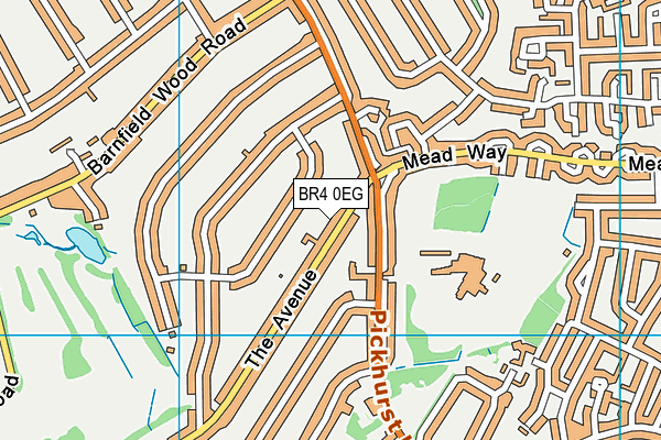 BR4 0EG map - OS VectorMap District (Ordnance Survey)