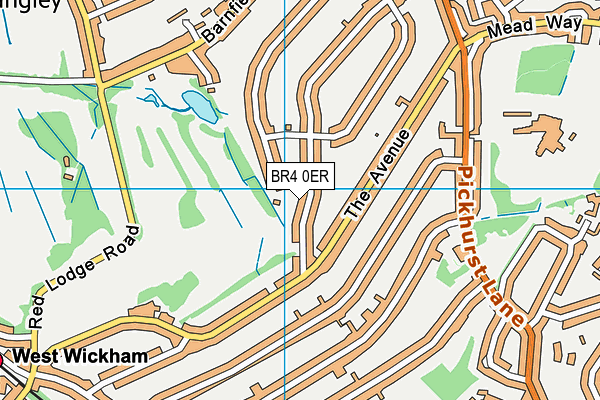 BR4 0ER map - OS VectorMap District (Ordnance Survey)