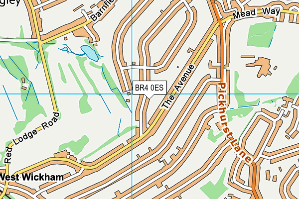 BR4 0ES map - OS VectorMap District (Ordnance Survey)
