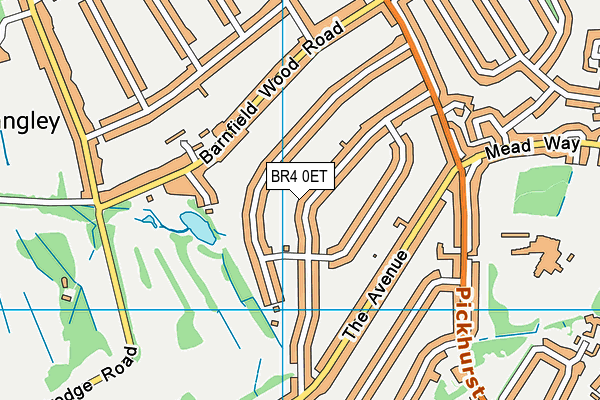 BR4 0ET map - OS VectorMap District (Ordnance Survey)