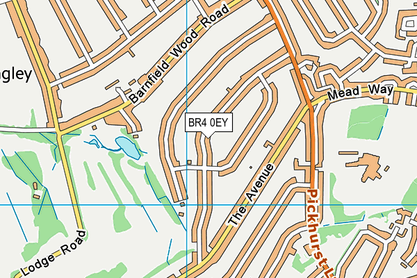 BR4 0EY map - OS VectorMap District (Ordnance Survey)