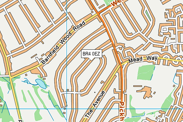BR4 0EZ map - OS VectorMap District (Ordnance Survey)