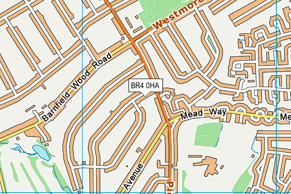BR4 0HA map - OS VectorMap District (Ordnance Survey)