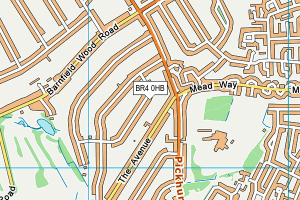 BR4 0HB map - OS VectorMap District (Ordnance Survey)