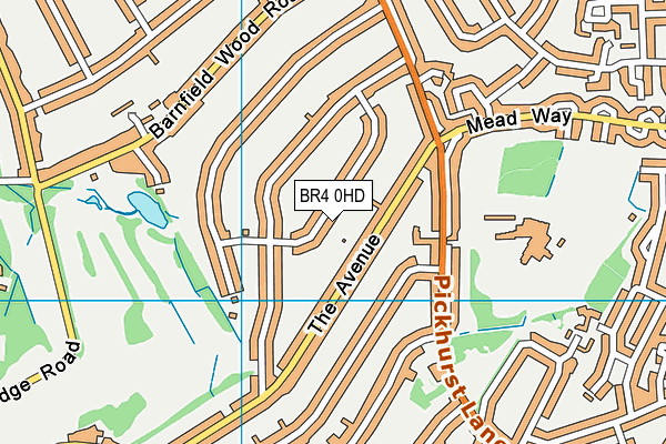 BR4 0HD map - OS VectorMap District (Ordnance Survey)