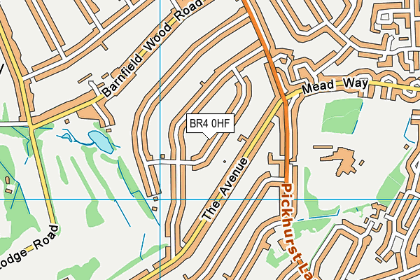 BR4 0HF map - OS VectorMap District (Ordnance Survey)