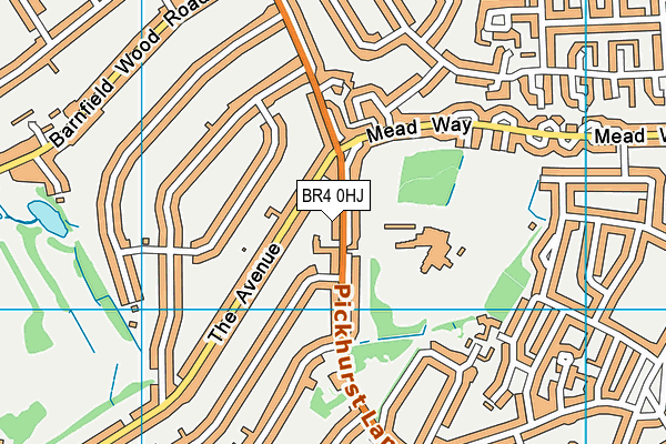 BR4 0HJ map - OS VectorMap District (Ordnance Survey)