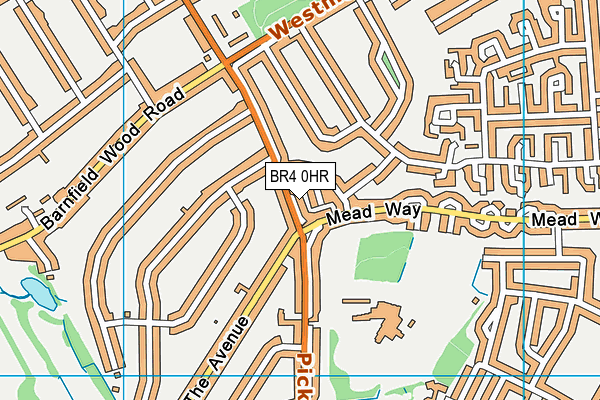 BR4 0HR map - OS VectorMap District (Ordnance Survey)
